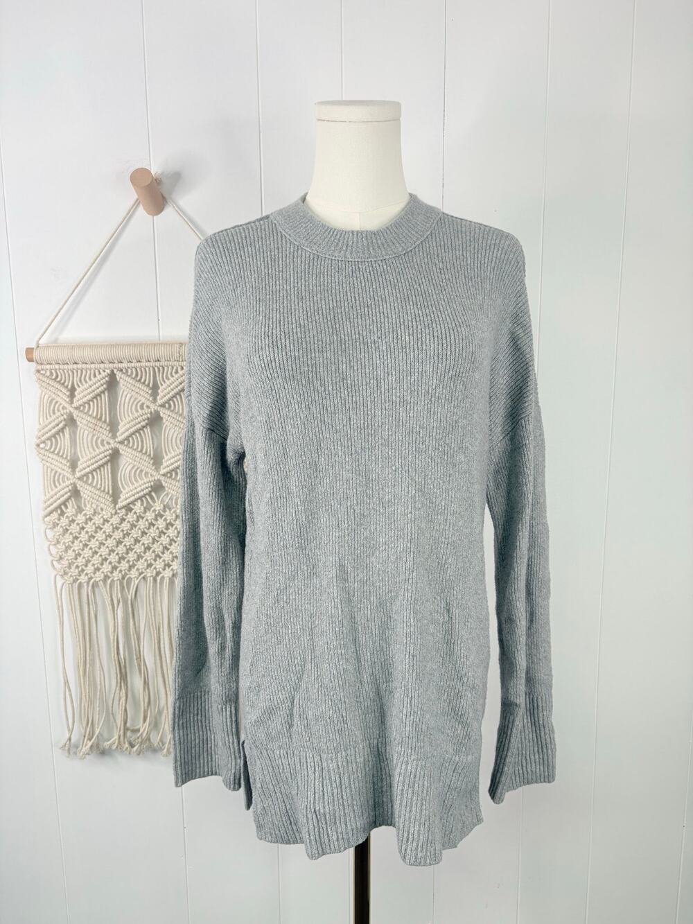 Abercrombie & Fitch Gray Crewneck Tunic Sweater XS